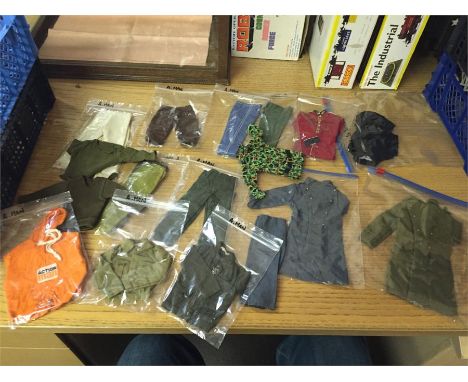 A selection of vintage Action Man clothing.