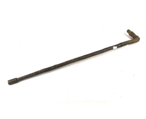 Folk Art: A walking stick with a carved mermaid handle. 83cm long Condition Report: Believed to be 19th century.