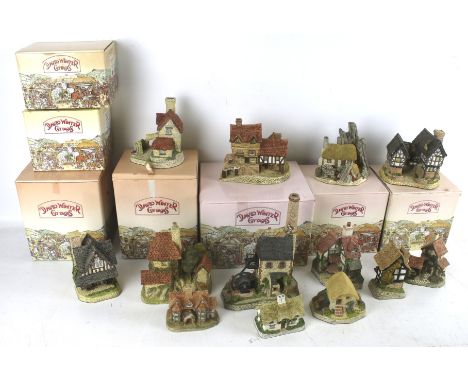 A collection of assorted David Winter model cottages. Including 'Grouse Moor Lodge', 'Spinners Cottage', etc. some in the ori