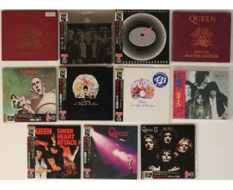 QUEEN ALBUMS/COMPILATIONS - CDs. Superb selection of 11 x CDs, usually japanese pressings. Titles include Greatest Flix I &am