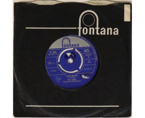 THE SWEET - SLOW MOTION 7" (FONTANA TF 958). Fiendishly hard to source debut 45 from The Sweet, this the original 1968 on Fon