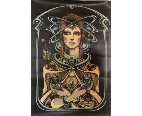 DAVID BOWIE JOE PETAGNO POSTER. An original poster featuring Ziggy design by noted artist Joe Petagno. Published by Personali