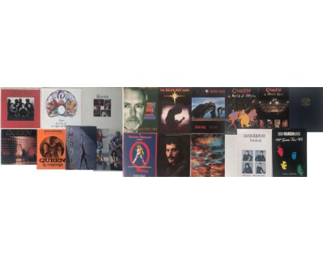 QUEEN/RELATED PROGRAMMES. A collection of 18x Queen and related programmes to include:Queen In Concert Show Souvenir booklet 