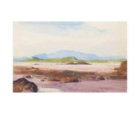 FRANCIS CAMPBELL BOILEAU CADELL R.S.A., R.S.W. (SCOTTISH 1883-1937) MULL FROM IONA Watercolour(17cm x 27cm (6.75in x 10.5in))