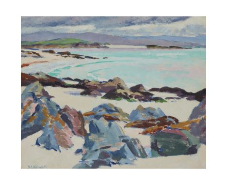 ◆ FRANCIS CAMPBELL BOILEAU CADELL R.S.A., R.S.W. (SCOTTISH 1883-1937) IONA, EAST BAY - THE LITTLE Signed, signed, titled and 