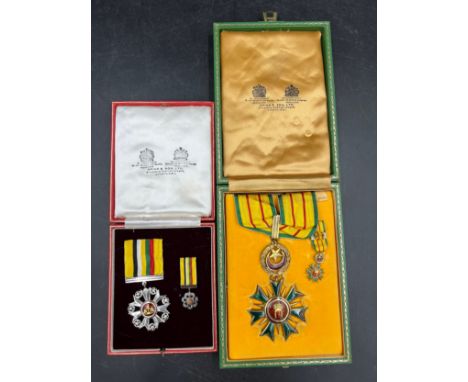 Pingat Hassanal Bolkiah Sultan medals and Stia Negara Brunei medals awarded to Miss J Halliwell who worked in Special Branch 