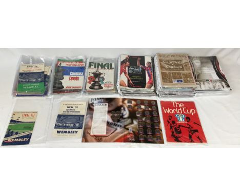 A large collection of football memorabilia to include FA Cup Final Programmes for each year from 1959-2019 (some duplicated).