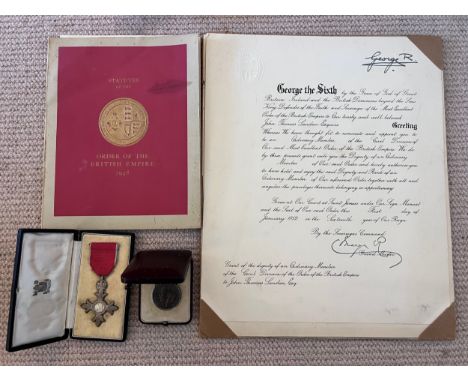 First World War British George V medal  1914 - 1918 War medal awarded to 11-46 PTE J.T. LANDEN. E. YORK. R, an MBE medal meda