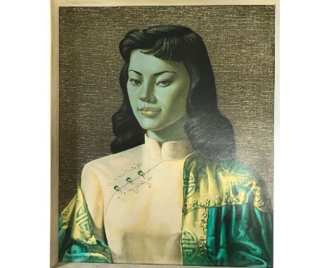 A framed print of 'Miss Wong' by Tretchikoff 60 x 50cm 