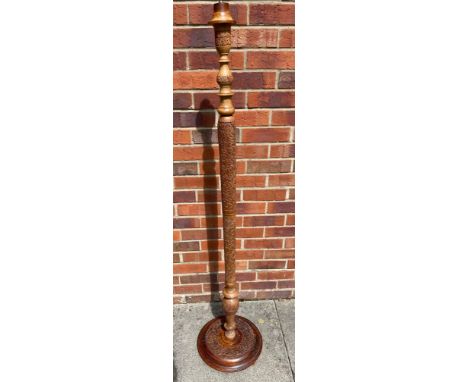 An Indian hand carved lamp stand, comes in 5 parts. 