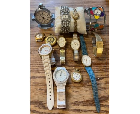 A quantity of vintage wrist and pocket watches to include Timex, Sekonda, Seiko, Regis, Smiths and a Smiths pocket and wristw