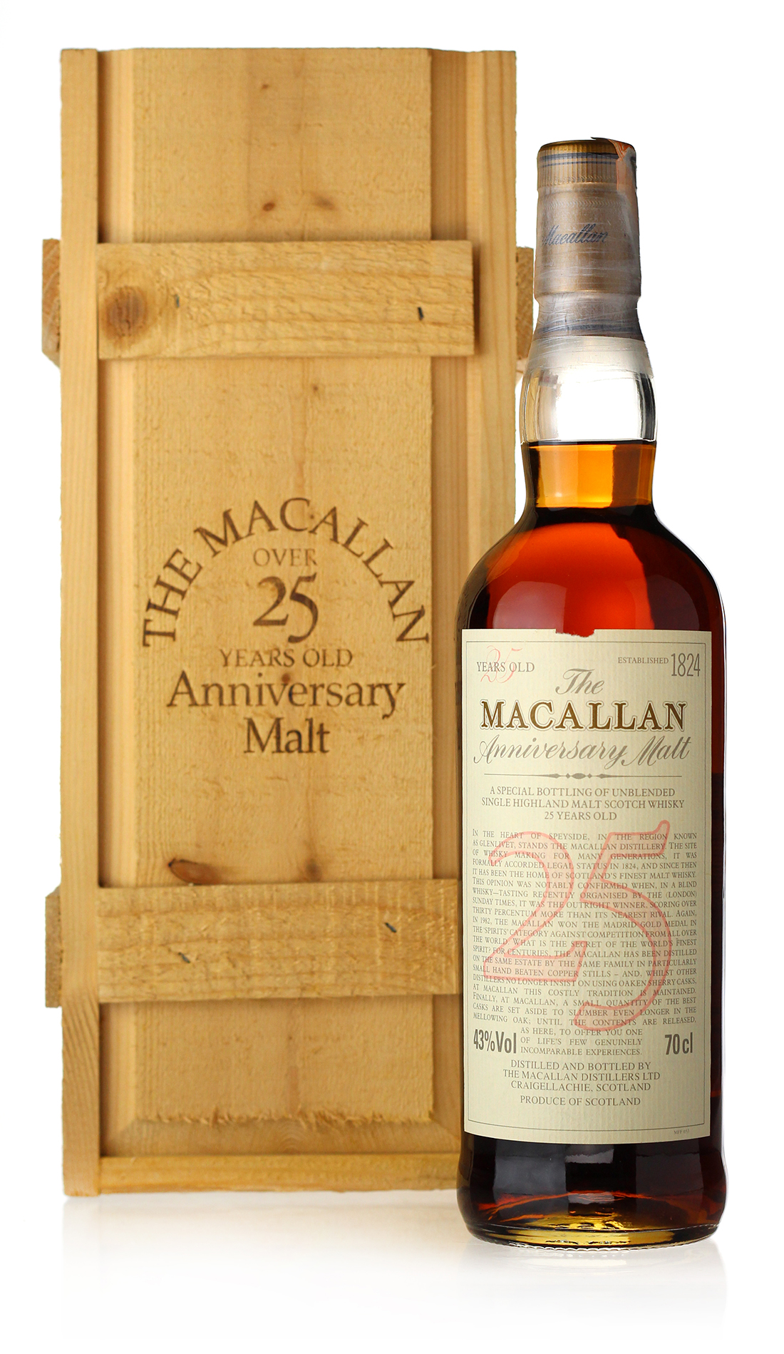 Macallan - 25 years old - Anniversary Malt Single Malt Scotch Whisky ...