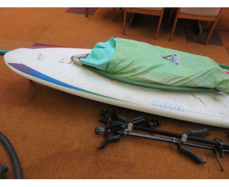 Wind surfing board Klepper design by Custom magic complete with sail &amp; buoyancy jacket 12.5 ft