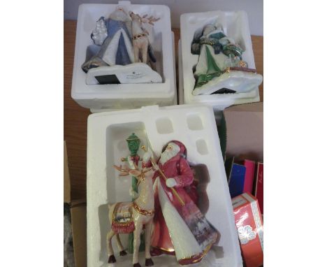 Ceramic musical santa's 