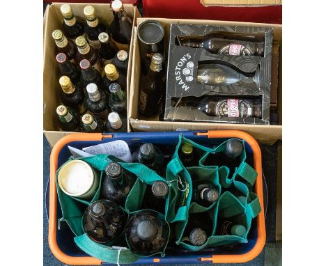 ***ITEM LOCATED AT BISHTON HALL***Two bottles of King's Ale, Three bottles of jubilee Strong Ale and two bottles of Princess 