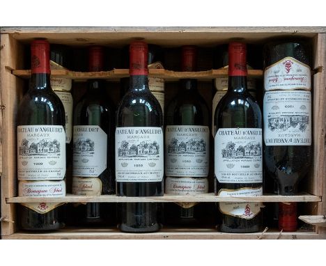 ***ITEM LOCATED AT BISHTON HALL***Ten bottles of 1989 Château d'Angludet wine. In original case (OWC). (10) 