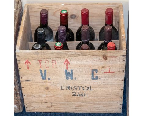 ***ITEM LOCATED AT BISHTON HALL***&nbsp;Twelve bottles of red wine including Cotes Du Roussillon, Cotes-Du-Rhone and 1998 Cha