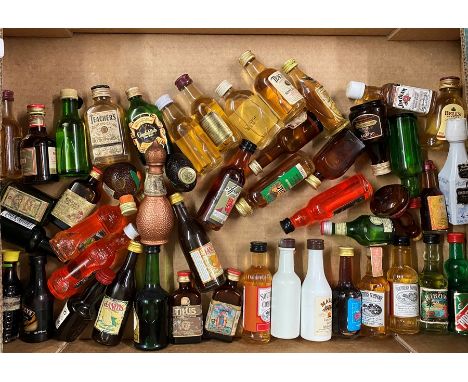 ***ITEM LOCATED AT BISHTON HALL***&nbsp;A large selection of Miniature whiskies and liqueurs, as well as beers including Skol