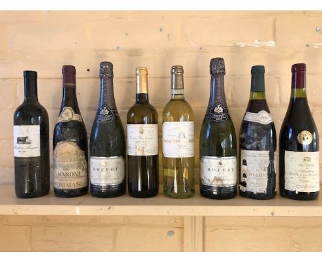 ***ITEM LOCATED AT BISHTON HALL***&nbsp;Eight bottles of assorted wine, to include Touraine-Mesland, 2003, Bouvet Cremant, 19