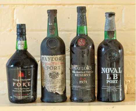 ***ITEM LOCATED AT BISHTON HALL***Four bottles of port including Noval L B Port, Taylor's 10 years Old Tawny, Taylor's Late B