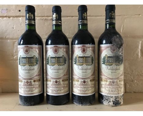 ***ITEM LOCATED AT BISHTON HALL***&nbsp;Palacio de Valdeinfante, Vino de Extramjoora 1990, four bottles (4)