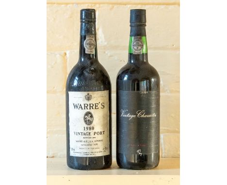 ***ITEM LOCATED AT BISHTON HALL***Warre's 1980 Vintage Port and a bottle of Fortnum &amp; Mason's Vintage Character Port (2)