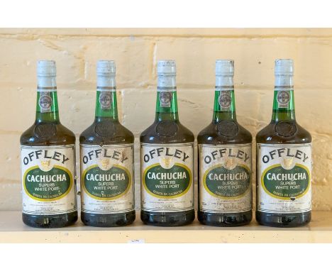 ***ITEM LOCATED AT BISHTON HALL***Five bottles of Offley Cachucha Superb White Port (5). 