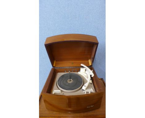A Pye walnut record player