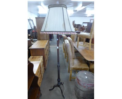 A beech standard lamp