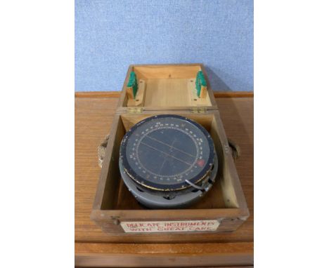 A military compass, Type P4A, No. 7351 T, cased
