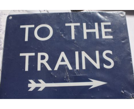 A blue To The Trains (arrow right)