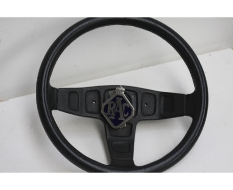 14" steering wheel and RAC enamel radiator badge