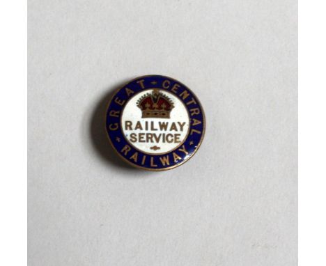 Great Central Railway (1897-1923) WWI Railway service enamel lapel badge by J. A. Wylie & Co. no. 9912