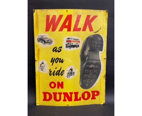 A Dunlop pictorial showcard, 14 1/2 x 19". 