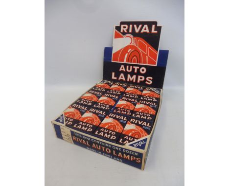 A boxed set of Rival Auto Lamp Bulbs.
