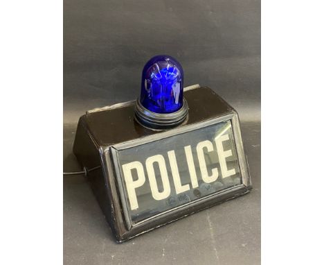 An extremely rare late 1950s/early 1960s Radiotelecommunications of Blackpool Police light box with a Lucas beacon. 