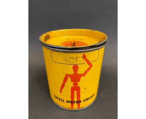 A Shell Motor Grease robot/stick man 1lb tin in good condition.