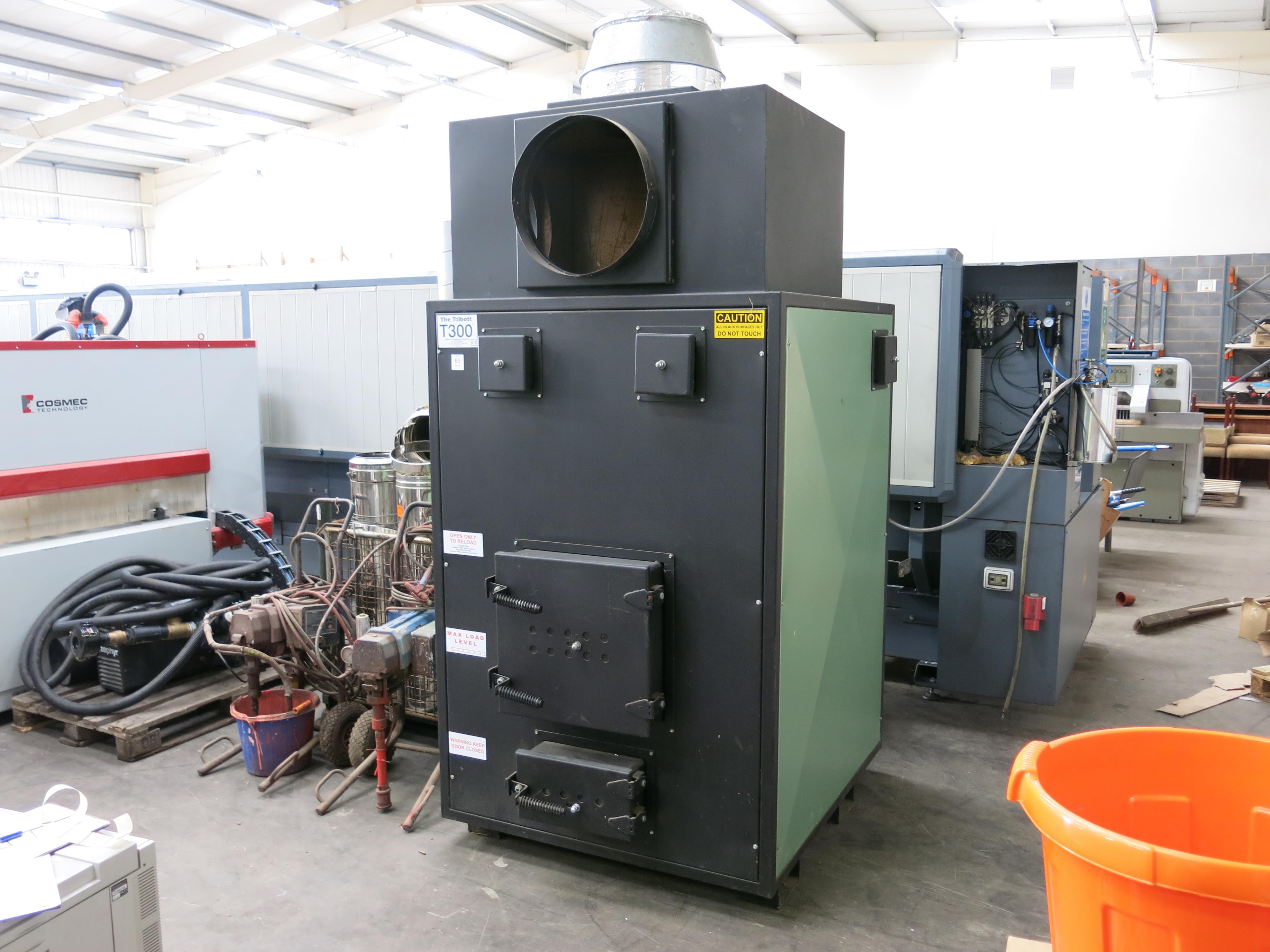 * Talbott T300 Industrial Wood Burner. Output 100kW, maximum input 25kg