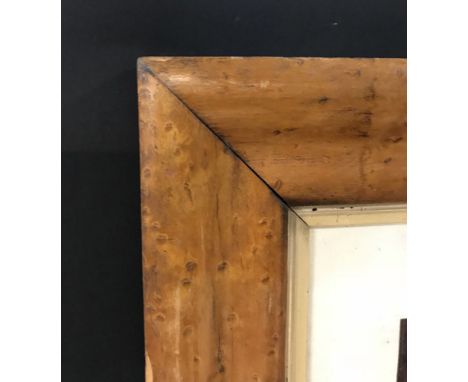 19th Century English School. A Maple Frame with a Gilt slip, and inset Print, 26" x 22" (rebate), and another Frame, 27" x 21