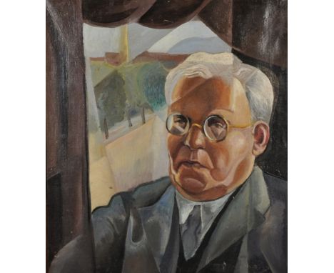 Attributed to Serge Choubin (c.1900-1931) Russian. Portrait believed to be of the Artist's Father, Oil on Canvas, Inscribed i