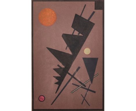 Wassily Kandinsky (1866-1944) Russian. "Komposition", Lithograph, Numbered 56/400 in Pencil, 12.25" x 8". Provenance; Goldmar