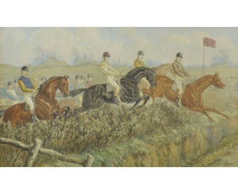 After Edward Benjamin Herberte (act.1857-1893) British. 'A Steeple Chase', Print, 9" x 15".