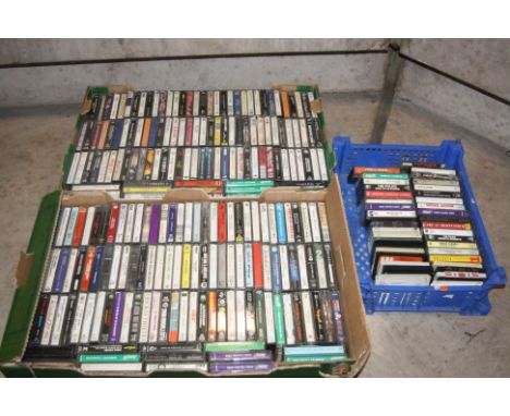 THREE TRAYS CONTAINING OVER TWO HUNDRED AND SEVENTY CASSETTE TAPES including The Police, Teardrop Explodes, Michael Jackson, 