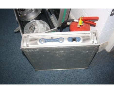 A M.T. MTA1200 POWER AMPLIFIER IN A 2U FULL FLIGHTCASE