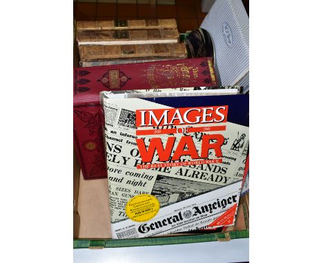 BOOKS, MAGAZINES, POSTCARDS, one box containing vols. II-VI of The Pictorial History of England, illustrated with Woodcuts, b