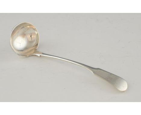 19th century Scottish provincial fiddle pattern toddy ladle by George Booth, Aberdeen, 33 grms.     