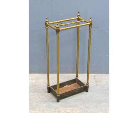 Early 20th Century brass and cast metal stick stand - 62 x 31 cm .     