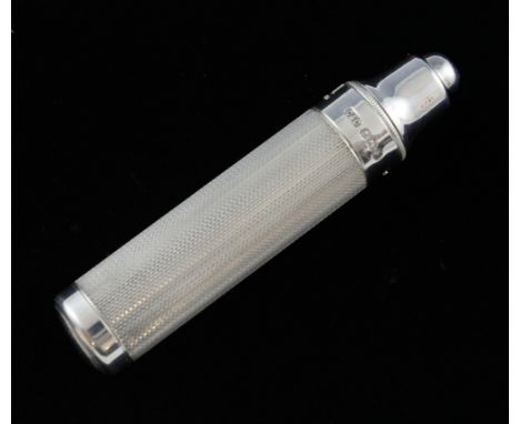 George V silver torch with engine turned decoration, by Cohen & Charles, Birmingham, 1914,.     