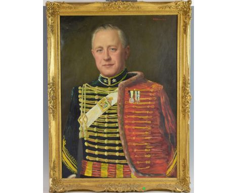 Half length portrait of   Lt. Col. John Walter Molyneux-Child, TD, (1939 - 2 February 2015)  a British Army officer, mechanic