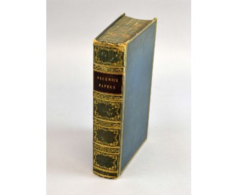 Charles Dickens, Pickwick Papers, 609 pages, 43 illustrations by Seymour and Phizz. First Edition. Some first issue points: f